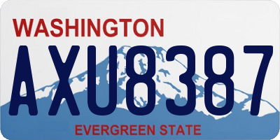 WA license plate AXU8387