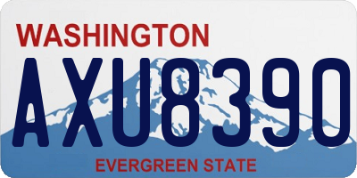 WA license plate AXU8390