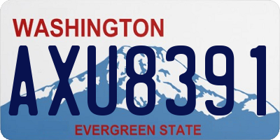 WA license plate AXU8391