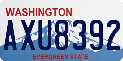 WA license plate AXU8392