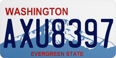 WA license plate AXU8397