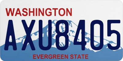 WA license plate AXU8405