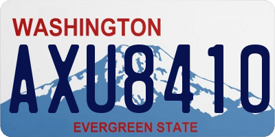 WA license plate AXU8410