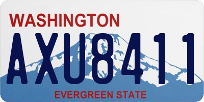 WA license plate AXU8411