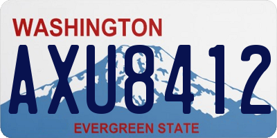 WA license plate AXU8412