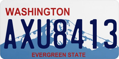 WA license plate AXU8413