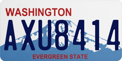 WA license plate AXU8414