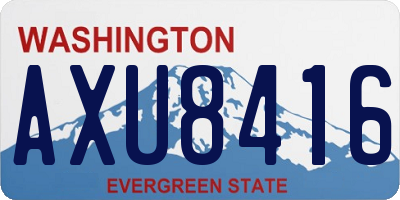 WA license plate AXU8416