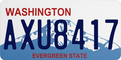 WA license plate AXU8417