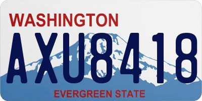 WA license plate AXU8418