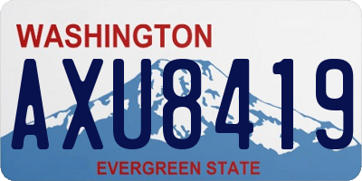 WA license plate AXU8419