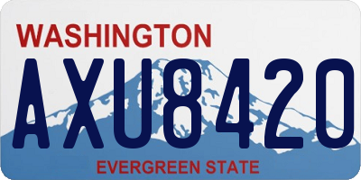 WA license plate AXU8420