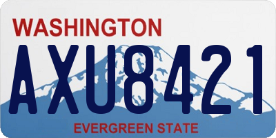 WA license plate AXU8421