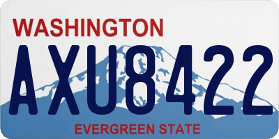 WA license plate AXU8422