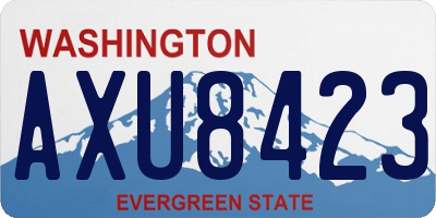 WA license plate AXU8423