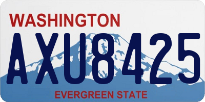 WA license plate AXU8425