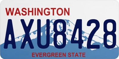 WA license plate AXU8428