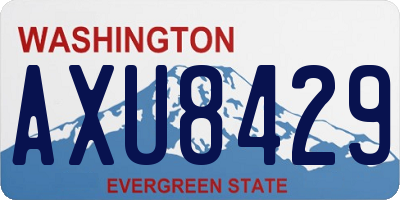 WA license plate AXU8429