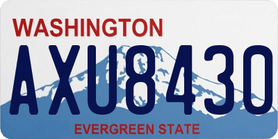 WA license plate AXU8430