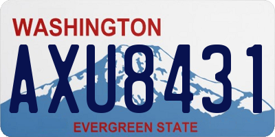 WA license plate AXU8431