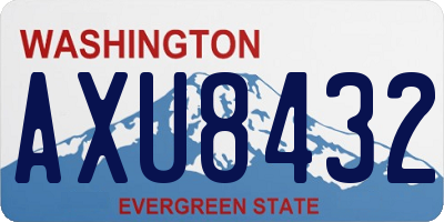 WA license plate AXU8432