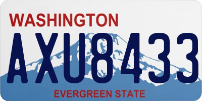 WA license plate AXU8433