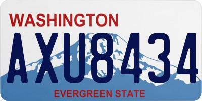 WA license plate AXU8434