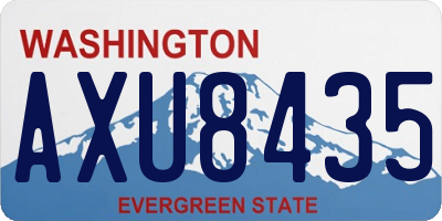WA license plate AXU8435
