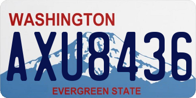 WA license plate AXU8436