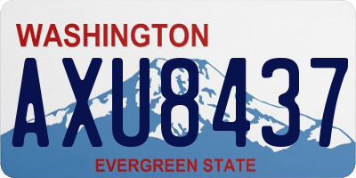 WA license plate AXU8437