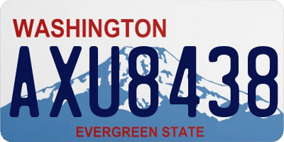 WA license plate AXU8438