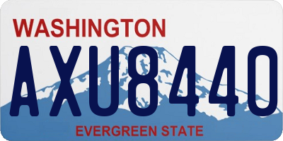 WA license plate AXU8440