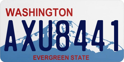 WA license plate AXU8441