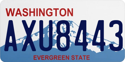 WA license plate AXU8443