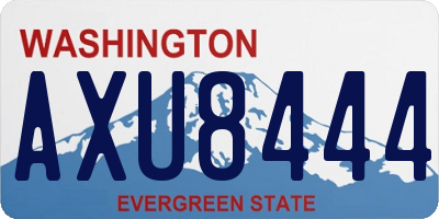 WA license plate AXU8444
