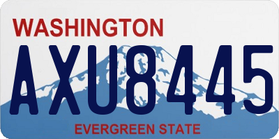 WA license plate AXU8445