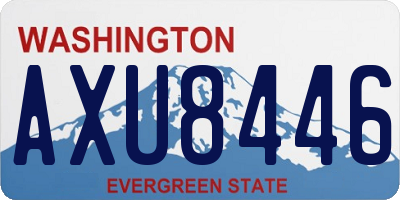 WA license plate AXU8446