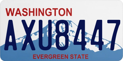 WA license plate AXU8447
