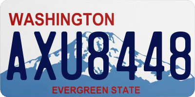 WA license plate AXU8448