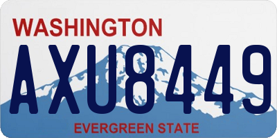 WA license plate AXU8449