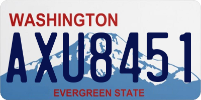 WA license plate AXU8451