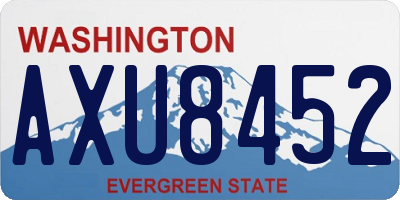 WA license plate AXU8452