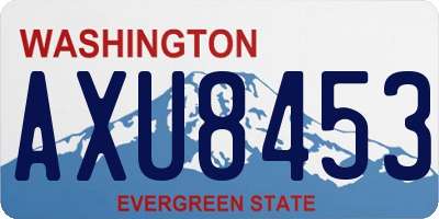 WA license plate AXU8453