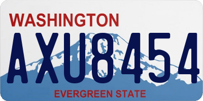 WA license plate AXU8454