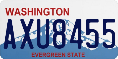 WA license plate AXU8455