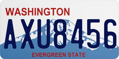 WA license plate AXU8456