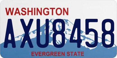 WA license plate AXU8458