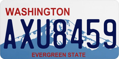 WA license plate AXU8459