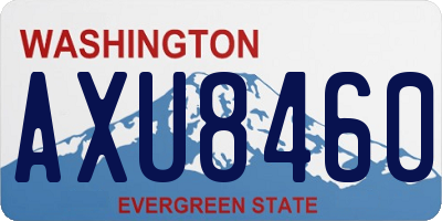 WA license plate AXU8460