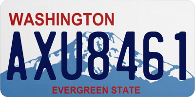 WA license plate AXU8461